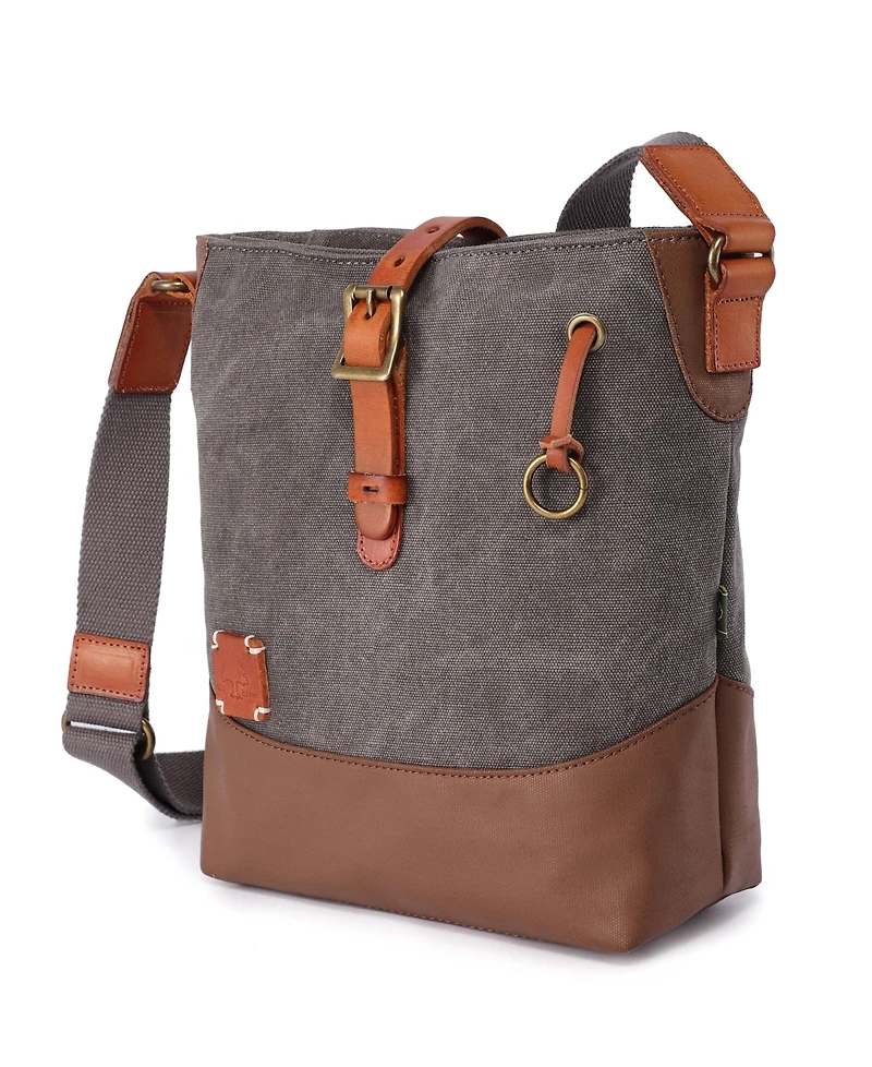 Tsd Brand Redwood Canvas Crossbody Bag