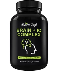 Nootropic Memory Supplement for Brain Support + Iq, Memory Pills for Brain Boost & Natural Energy Booster Vitamin B12 Supplement, Nature's Craft, 30ct