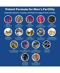 Nature's Craft Men's Fertility Capsules, CoQ10 Maca Root Methyl Folate & D-Aspartic Acid for Enhanced Count Motility & Fertility Support, Nature's Cra