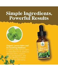 Organic Lemon Balm Liquid, Mood Support and Digestive Health, Nature's Craft, 30mL