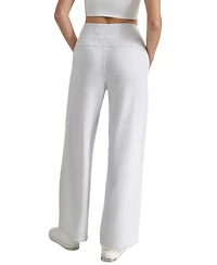 Dkny Sport Women's Studded-Logo Wide-Leg Pants