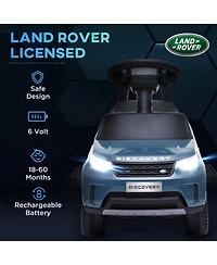 Qaba 2 1 Land Rover Licensed 6V Ride On Car, Sliding Light