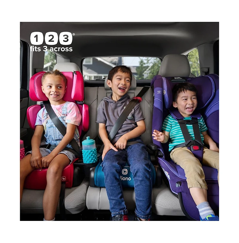 Diono Toddler Connect3 R - Pack of 2 Backless Booster Car Seats