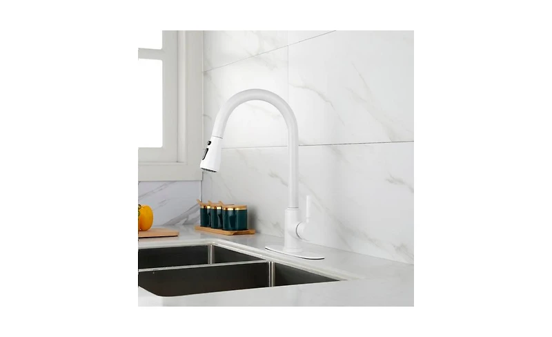 Kitchen Faucet with Pull-Out Spray for Enhanced Flexibility and Convenient Cleaning