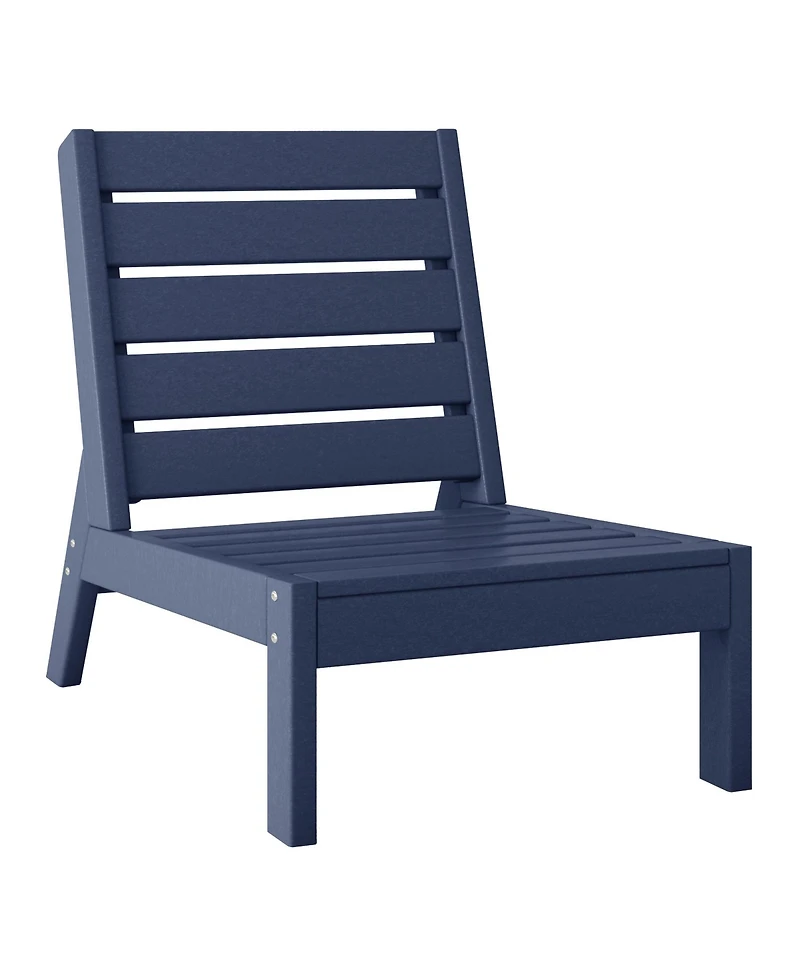 WestinTrends Outdoor Patio 3-Piece Hdpe Deep Seating Sectional Sofa