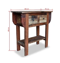 Console Table Mixed Recycled Wood 31.5"x13.8"x31.5"