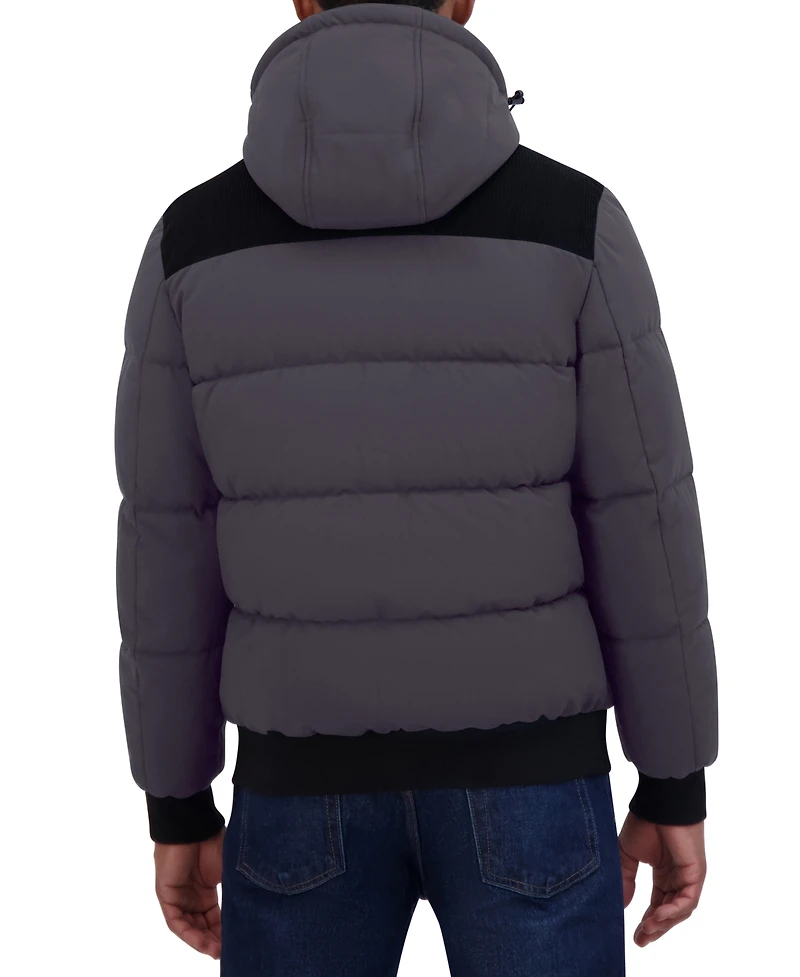 Nautica Men's Mixed Media Bomber Jacket