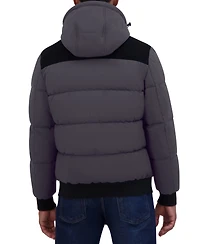 Nautica Men's Mixed Media Bomber Jacket