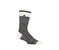 Heat Holders Men's Ultra Lite Lucas Cream Block Twist Crew Sock