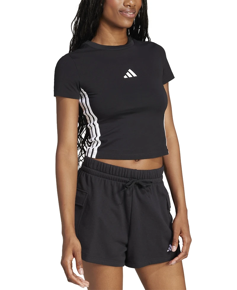 adidas Women's Essentials Slim-Fit Short-Sleeve Baby T-Shirt