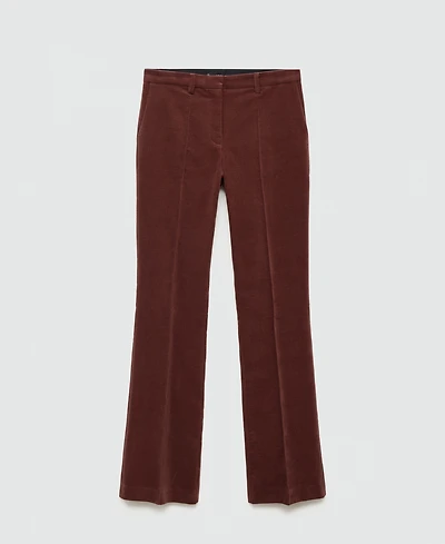 Mango Women's Straight Velvet Pants