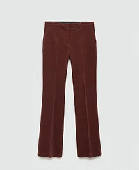 Mango Women's Straight Velvet Pants