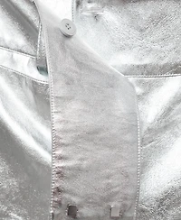 Mango Women's Metallic Leather-Effect Pants