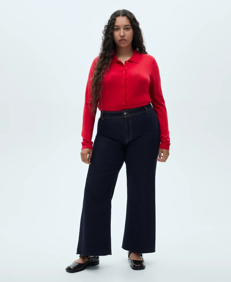 Mango Women's Catherin Culotte High-Rise Jeans