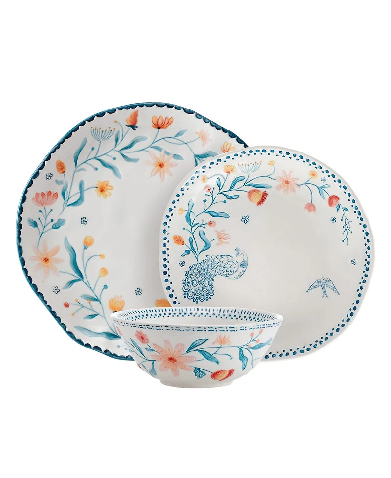 Fitz and Floyd Gracie 12 Pc. Dinnerware Set, Service for 4