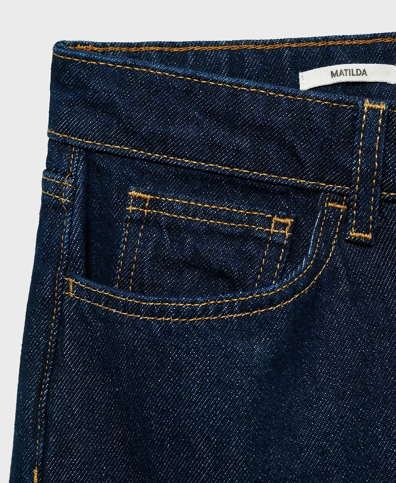 Mango Women's Matilda Medium-Rise Straight-Fit Jeans
