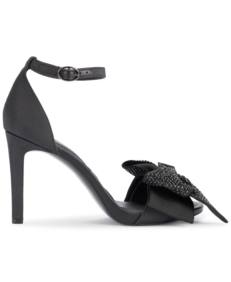 Karl Lagerfeld Paris Women's Kenz Bow Ankle Strap Dress Sandals