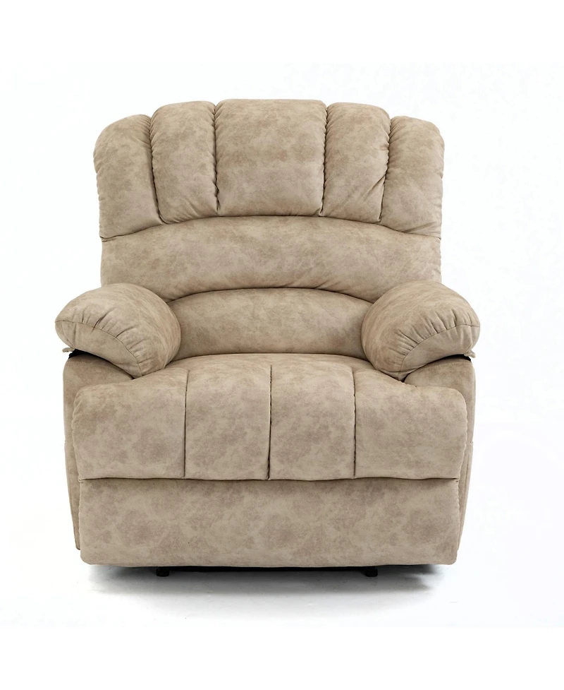 Large Manual Recliner Chair Fabric for Living Room
