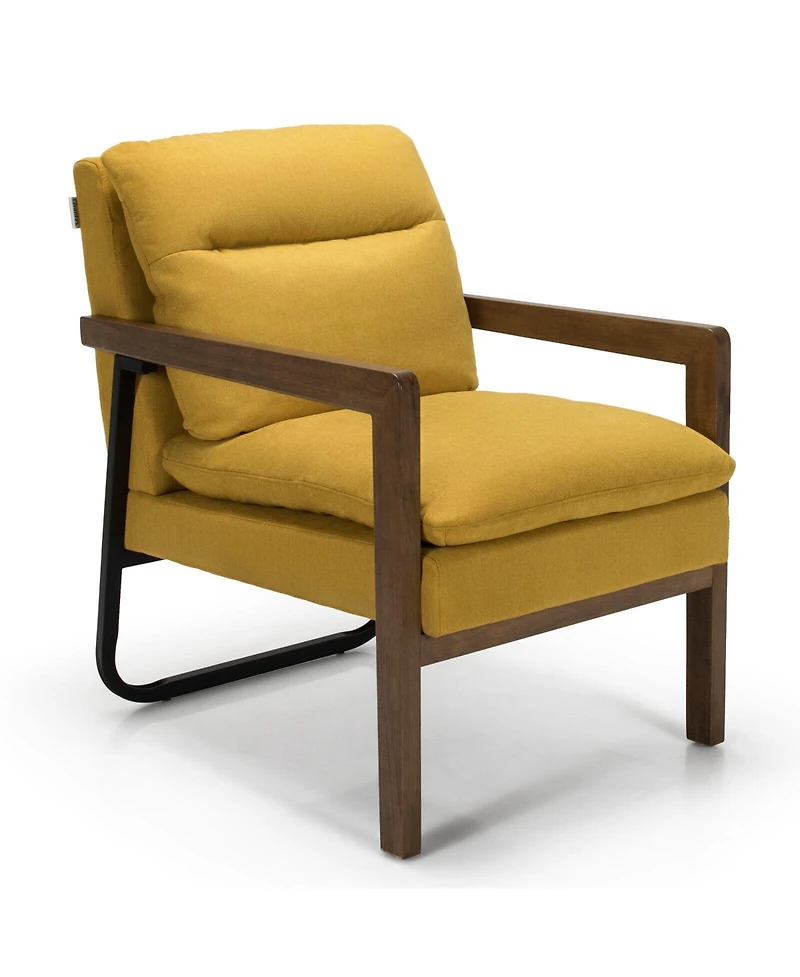 Gouun Single Sofa Chair with Extra-Thick Padded Backrest and Seat Cushion