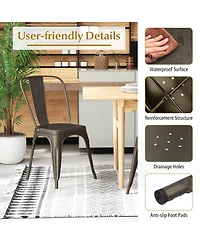 Gouun 4 Pcs Modern Bar Stools with Removable Back and Rubber Feet-Gun