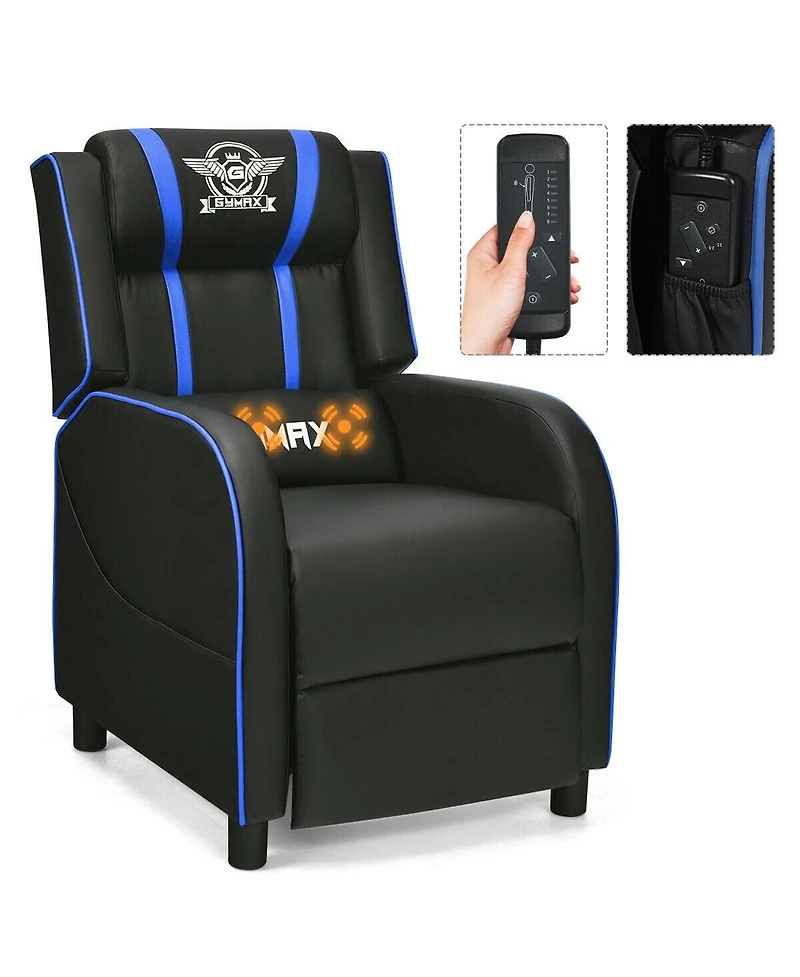Gouun Massage Racing Gaming Single Recliner Chair