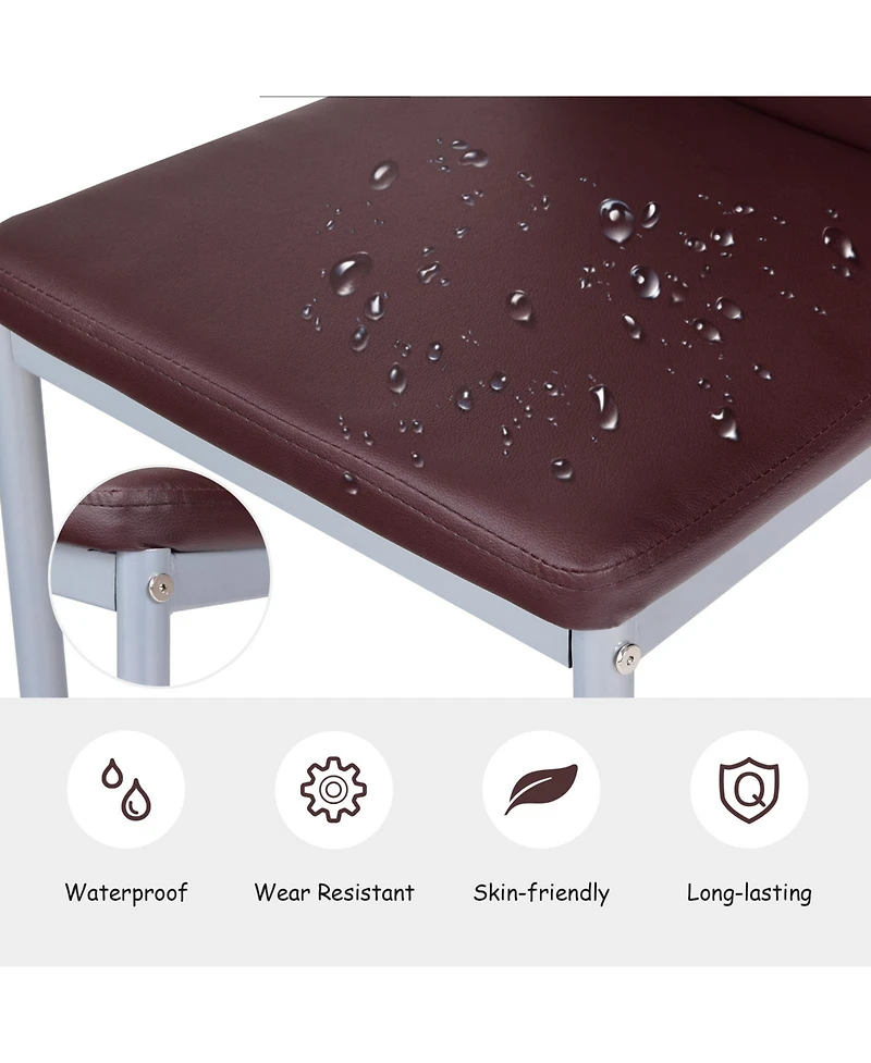 Gouun 4 pcs Pvc Leather Dining Side Chairs Elegant Design