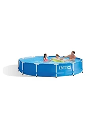 Intex 12' x 30" Metal Frame Above Ground Swimming Pool with Filter and Cover