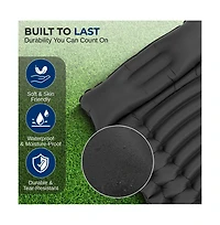 SereneLife Ultralight Sleeping Pad with Carrying Bag, Compact & Self-Inflating, Gray