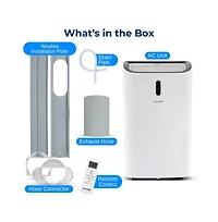 SereneLife Portable Air Conditioner, 14000 Btu, Dehumidifier & Fan Modes