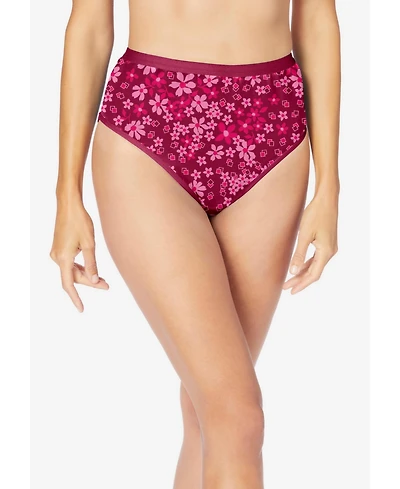 Comfort Choice Women's Hi-Cut Cotton Brief 5-Pack