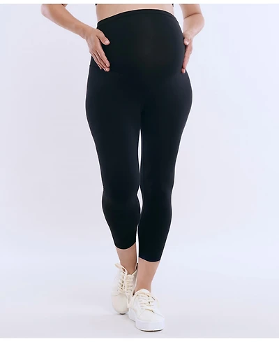 Motherhood Maternity Essential Stretch Secret Fit Over the Belly Crop Leggings