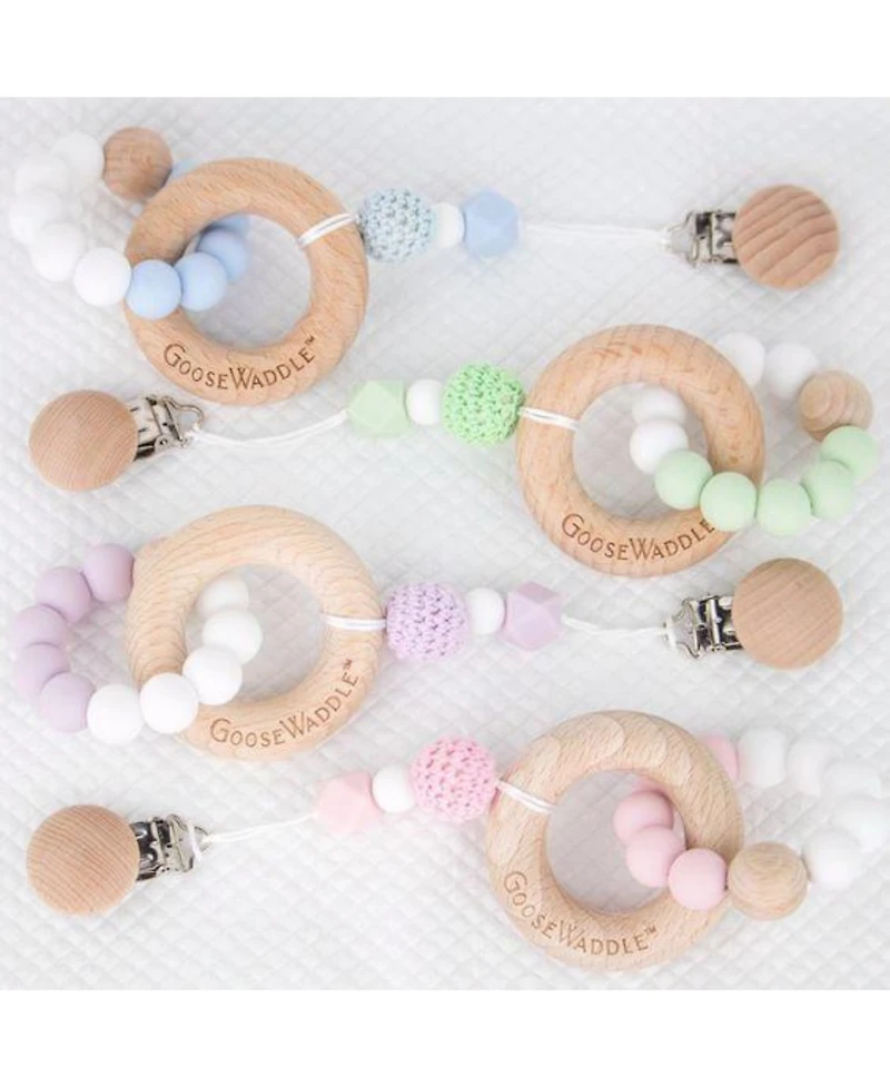 GooseWaddle Attachable Wooden & Silicone Teether