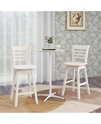 Gouun Counter Height Barstools Set of 2 with Footrest for Kitchen Island Bar