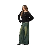 Edikted Womens Shawn Washed Low Rise Jeans