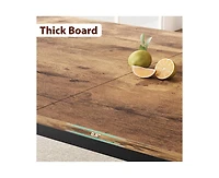 Industrial Dining Table for 68 People,78.7" Long Kitchen Table, Wood Dining Table, Kitchen & Dining Room Table,Rectangle Dining Room Table for 6