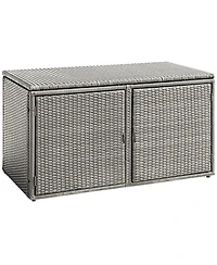 Gouun 88 Gallon Garden Patio Rattan Storage Container Box