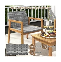 Gouun 3 Pieces Patio Furniture Set with Chair