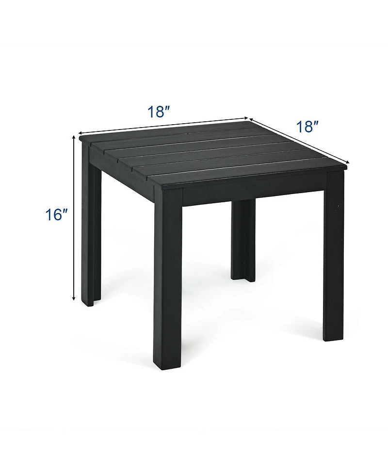 Gouun Wooden Square Patio Bistro Table
