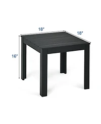 Gouun Wooden Square Patio Bistro Table