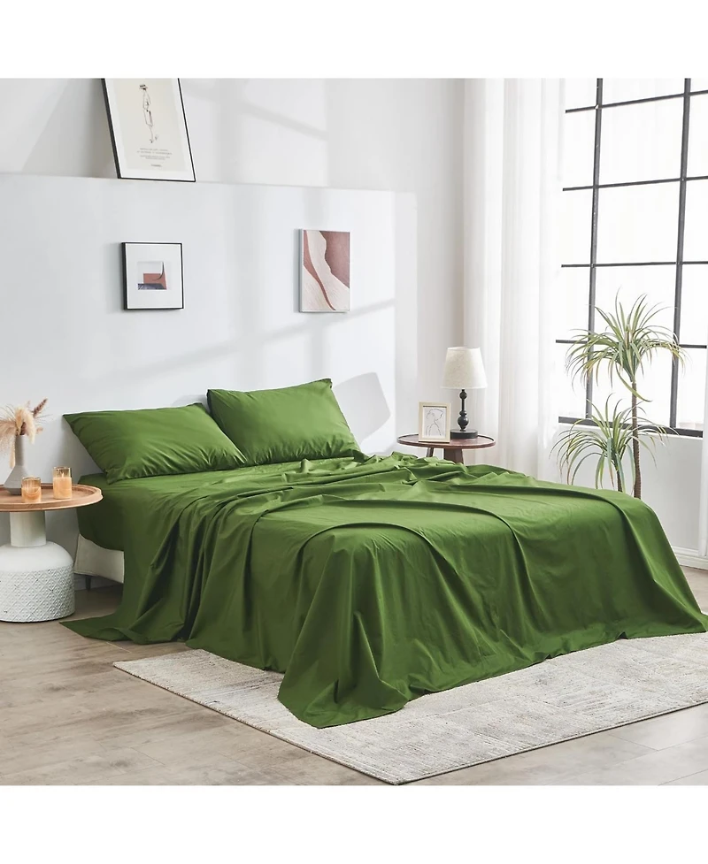 Doz by Sijo Doz 100% Gots Certified Organic Percale Cotton Pillowcase Set, Hotel Crisp Cool, Breathable