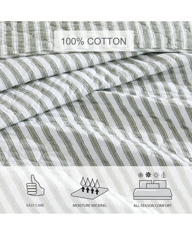 Stone Cottage Stone Cottage-Willow Way Ticking Stripe Quilt-Sham Set