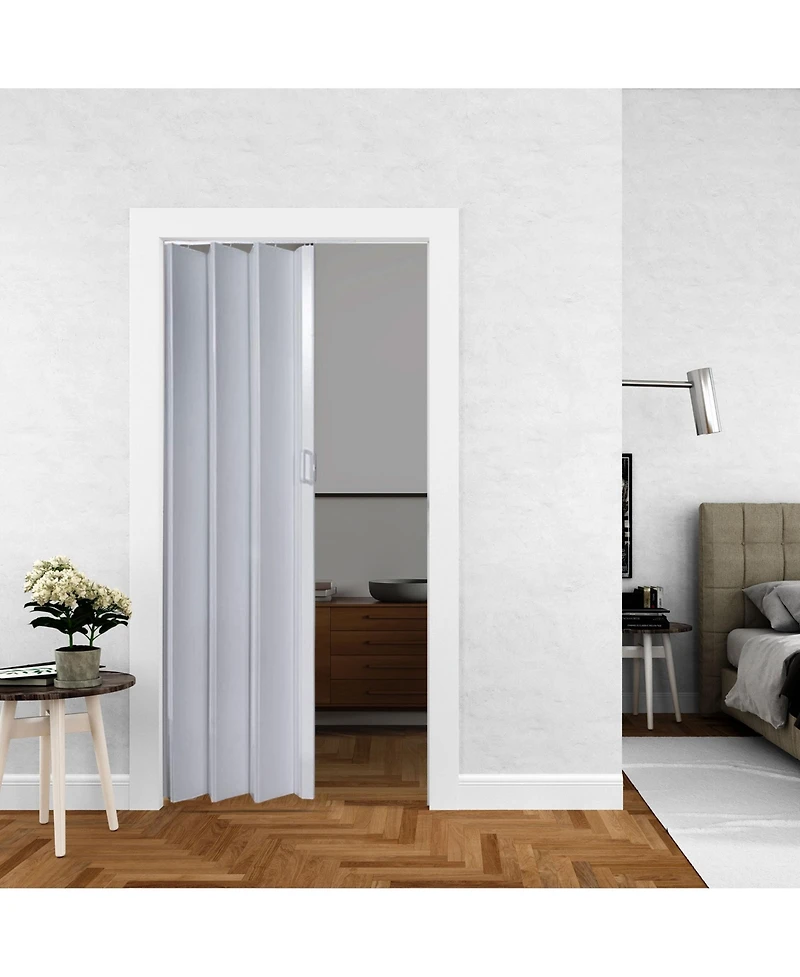 Ltl Home Products OAKMT4880HEC Oakmont Wooden Style Vinyl Accordion Door, White