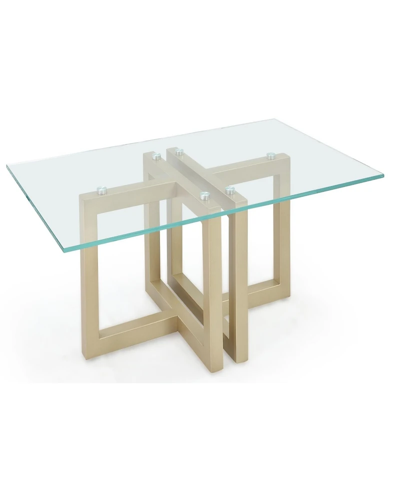 Emila 48" Rectangle Glass Mix and Match Coffee Table