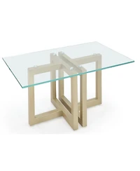 Emila 48" Rectangle Glass Mix and Match Coffee Table