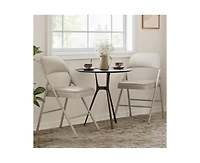 4 Pack Folding Chairs With Padded Cushion and Back, for Outside, Foldable Metal Frame Hold Up to 350 Lbs,