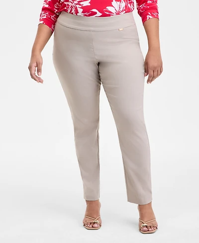 I.n.c. International Concepts Plus Size Bengaline Skinny Pants, Created for Macy's