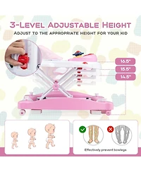Gouun 6 in 1 Foldable Baby Walker with Adjustable Height