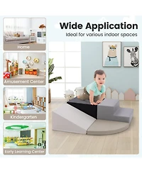 Gouun 4-Piece Climb and Crawl Foam Block Play Set for Infant Baby