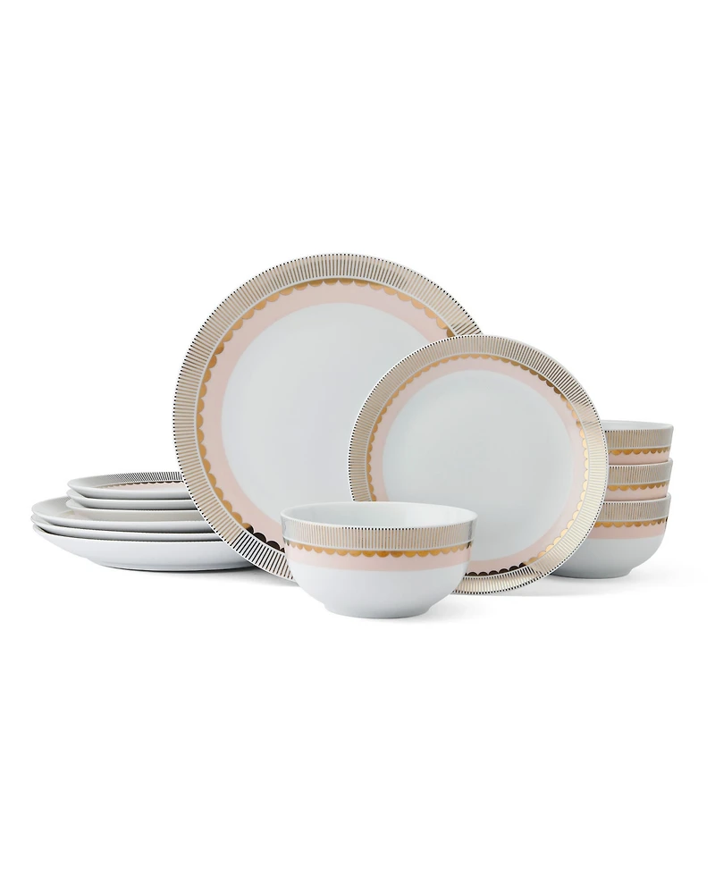 Darbie Angell Golden Charm 12 Pc. Dinnerware Set, Service for 4