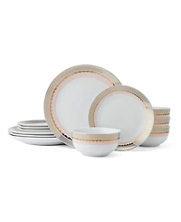 Darbie Angell Golden Charm 12 Pc. Dinnerware Set, Service for 4